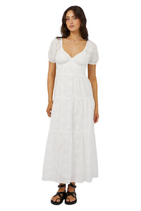 Womens Jetz Dresses: Sutton Broderie Maxi Dress - Vintage White