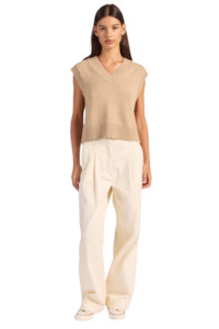 Womens Jetz Jackets Vests: Maple Knit Vest - Otter Tan