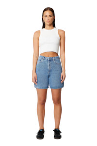 Womens Jetz Skirts Shorts: Carrie Short Naomi - Mid Vintage Blue