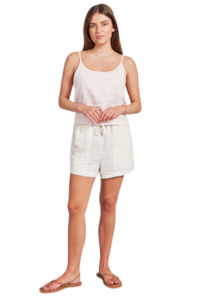 Womens Jetz Skirts Shorts: Riviera Linen Short - Light Almond