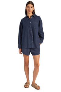 Hampton Linen Shirt - Patriot Blue