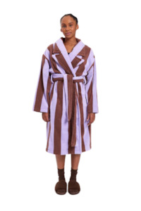 Bed Bath Robes Loungewear Slippers: Robe - Jelly Stripes
