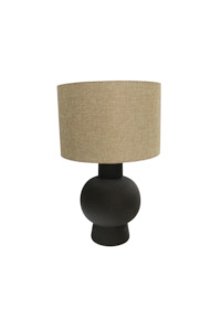 Cadenza Table Lamp - Stone, Natural Shade