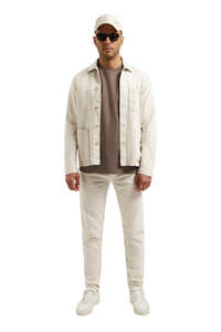 Jackets Vests: Nikos Chore Jacket - Offwhite