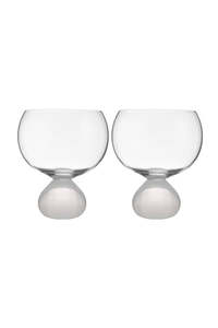 Zephyr White 2pk Gin Glass