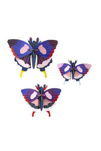 Living Art Mirrors: Wall Art Butterflies Set Of 3 - Swallowtail Butterfly