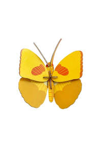 Living Art Mirrors: Wall Art Butterflies - Yellow Butterfly