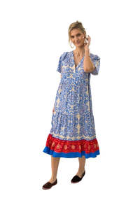 Lollys Laundry: Freddy Midi Dress - Light Blue