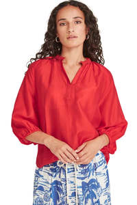 Erika Blouse - Melon Red