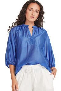 Sills: Erika Blouse - Azure Blue