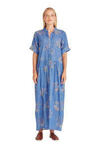 Monica Dress - Blue Print