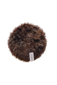 Long Wool Circle Cushion Pad - Natural Brown