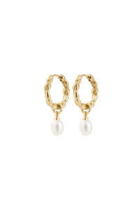 Pilgrim: Shift Pearl Earrings - Gold Plated