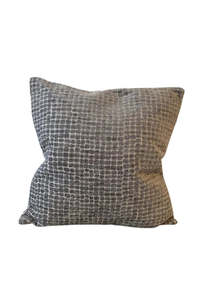 Feather Filled Accent Cushion - Silver Tiles