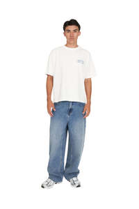 Block Crop Tee 220/check It - Chalk