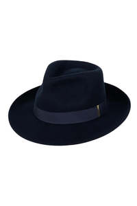 Brunswick Mid Brim Fedora - Navy