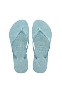 Womens Footwear: Slim Logo Popup Jandals - Azul/Water