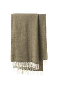 Living Cushions Throws: Wool Throw - Matcha