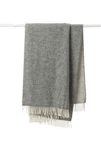 Living Cushions Throws: Wool Throw - Grey