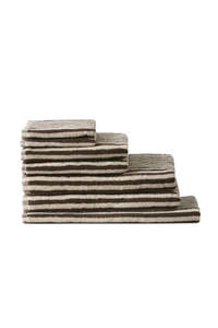 Wide Stripe Cotton Towel Budle - Cocoa/Bone