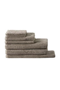 Bed Bath: Stripe Cotton Towel Bundle - Cocoa/Bone