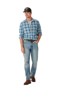 R M Williams: Flinton Check Shirt - Sky