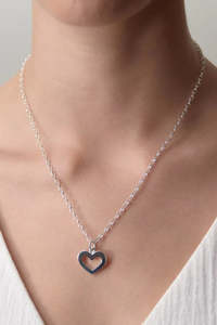 Womens Jewellery: Heart Necklace - 45cm