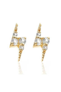 Womens Accessories: Thunderbolt Stud - White Topaz