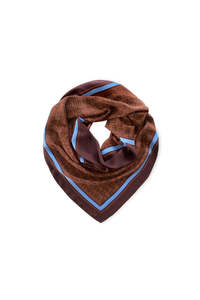 Womens Scarves Gloves: The Divan Cashmere Modal Scrarf - Brown and Blue