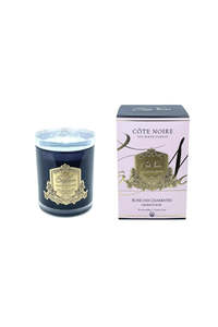 450g Candle Dark Vessel with Gold Badge - Charente Rose