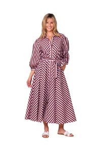 Womens: Bianca Dress - Chocolate Stripe