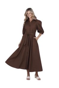 Womens: Banca Dress - Chocolate