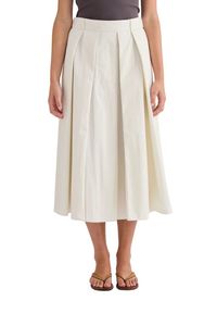 Womens: Ellis Pleated Skirt - Cream