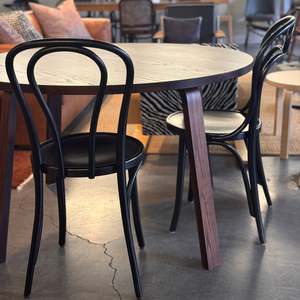 Tables: Bach 1.2m Round Table - Dark Walnut - Showroom Model