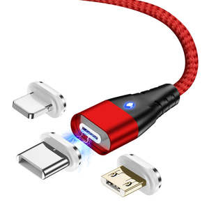 Clearance: Andro 1m Data/Charge Magnetic Cable. 3 Amp Fast Charging Capable.