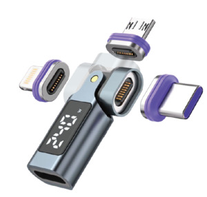 Adapters Type A To C And Type C To A: The Sirius-A LIVE Magnetic Adapter USB-C 180° 240W