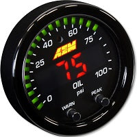 AEM X-Series Oil/Fuel Pressure Gauge, 0~100psi