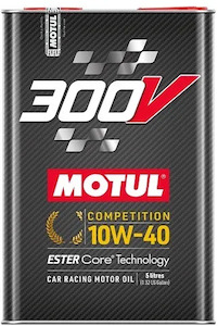 Oils: Motul 300V Competition 10W40 - 5L