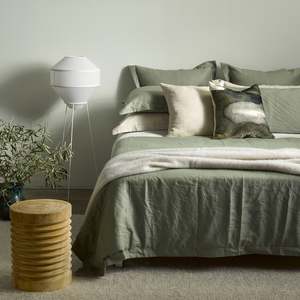 Inspiration Forest Green: Sage Linen Duvet Cover