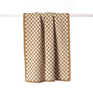 Beach Lover Gifts: Chekka Knitted Hand Towel - Clay