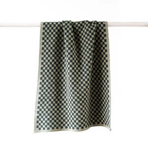 Beach Lover Gifts: Chekka Knitted Hand Towel - Graphite