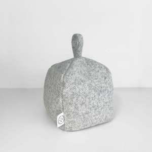 Felted Wool Door Stop - Grey Marle