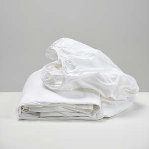 Durable Cotton: White Cotton Fitted Sheet