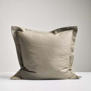 Linen Pillowcases: Olive European Pillowcase