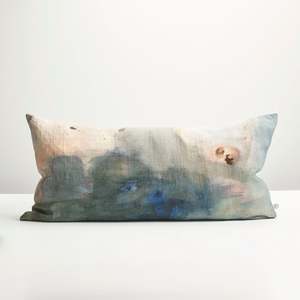 Red Palette: Cosmic Ocean Lumbar Cushion