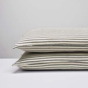 Red Palette: Franklin Stripe Pillowcases - Pair