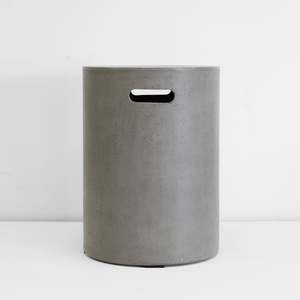 Al Fresco: Grey Concrete Round Stool