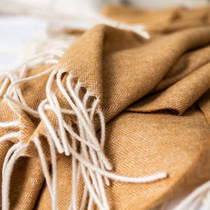 Cashmere Merino Throw XL - Camel