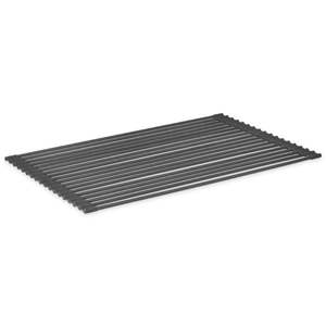 Modern Ceramic: Silicone Roll Dish Drying Rack - Black