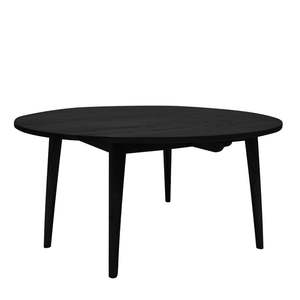 Vaasa Round Oak Dining Table - Black